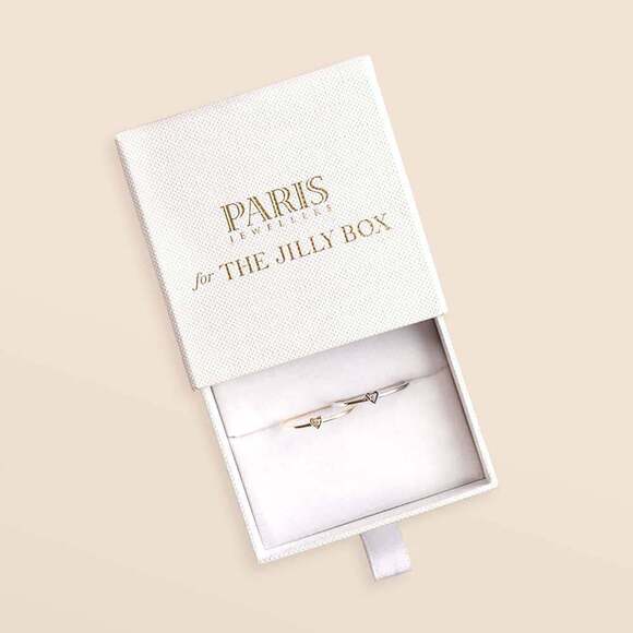 PARIS JEWELLERS: JILLIAN'S MINI-HEART DIAMOND RING - 10KT YELLOW GOLD